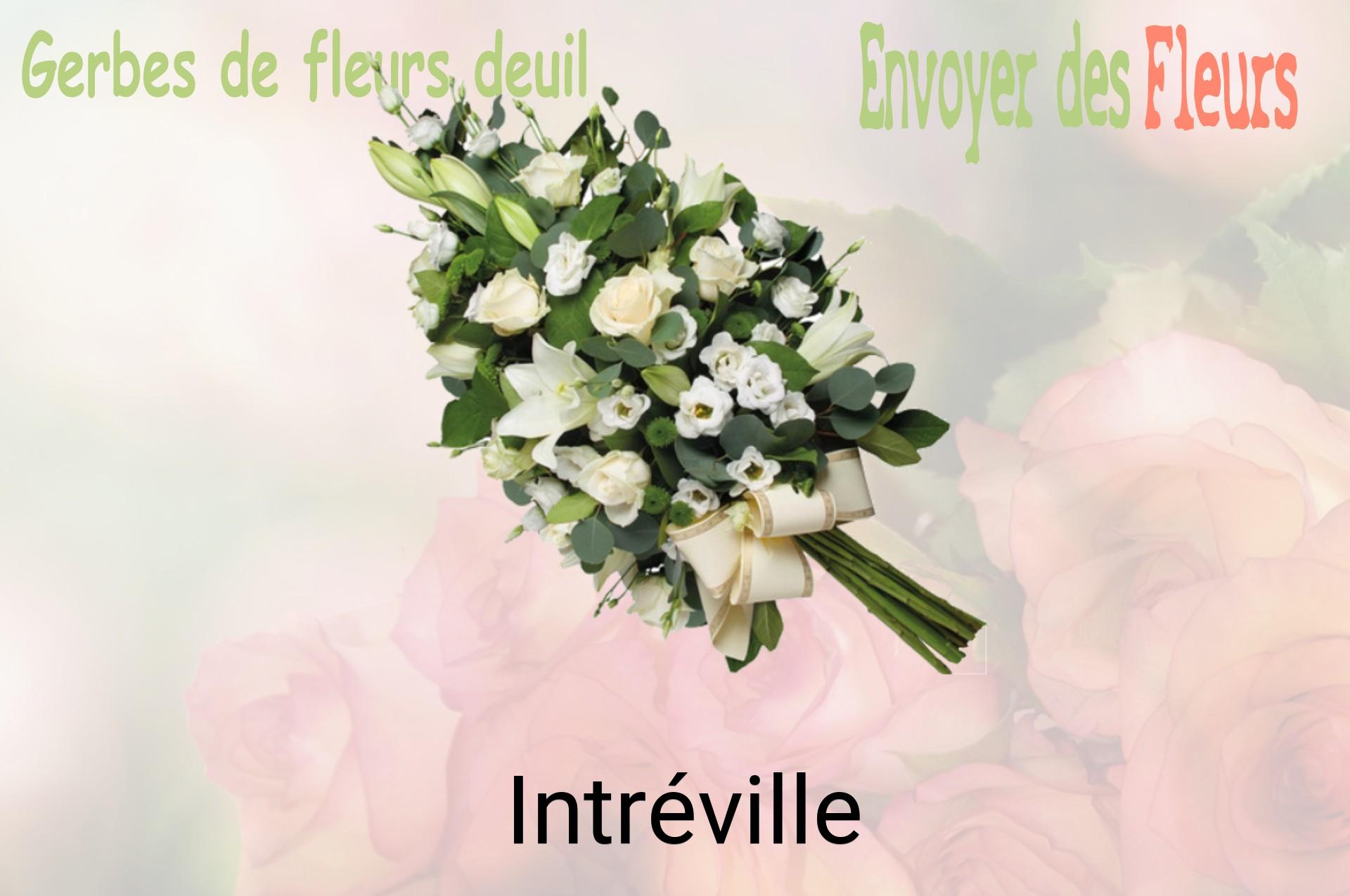 Gerbe de fleurs de deuil livrée à Intréville